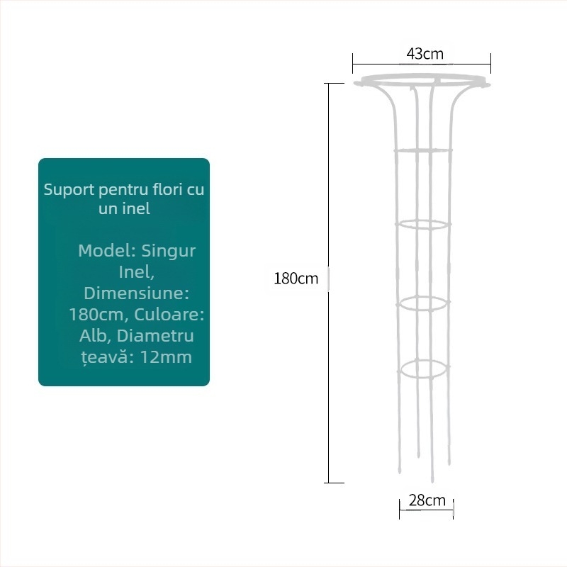 Cadru de cățărare pentru plante, suport de ghivece și raft pentru balcon, țevi metalice cu acoperire din plastic, stil pastoral, utilizare combinată