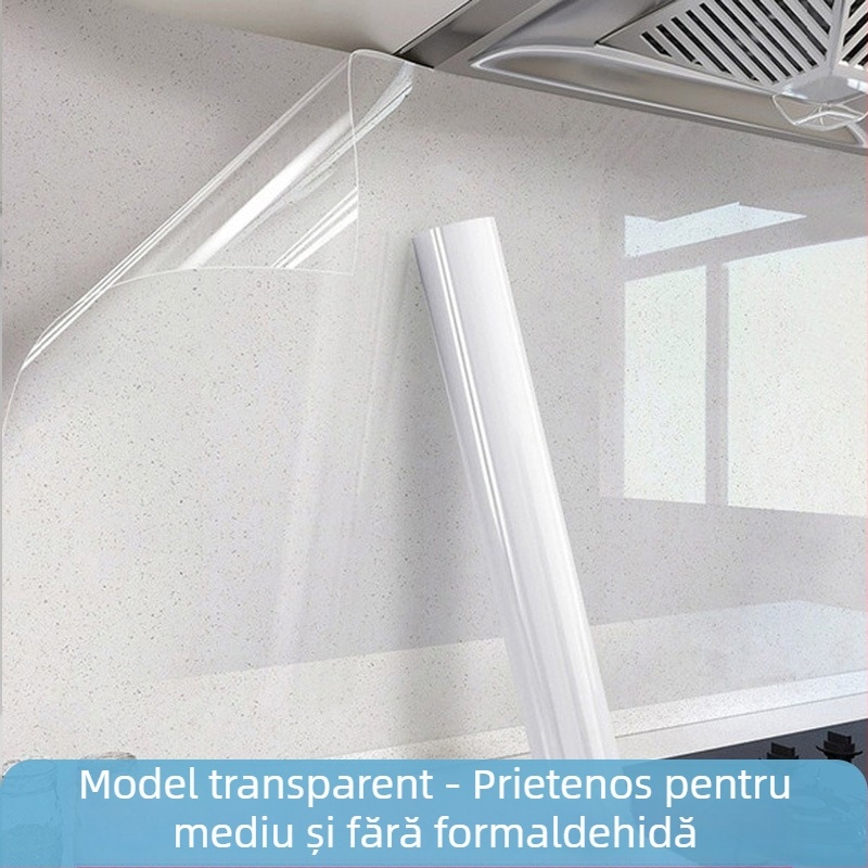 Sticker de perete pentru bucătărie, PET, rezistent la apă, ulei și temperaturi înalte, model marmură, autoadeziv, 1 bucată, fără formaldehidă