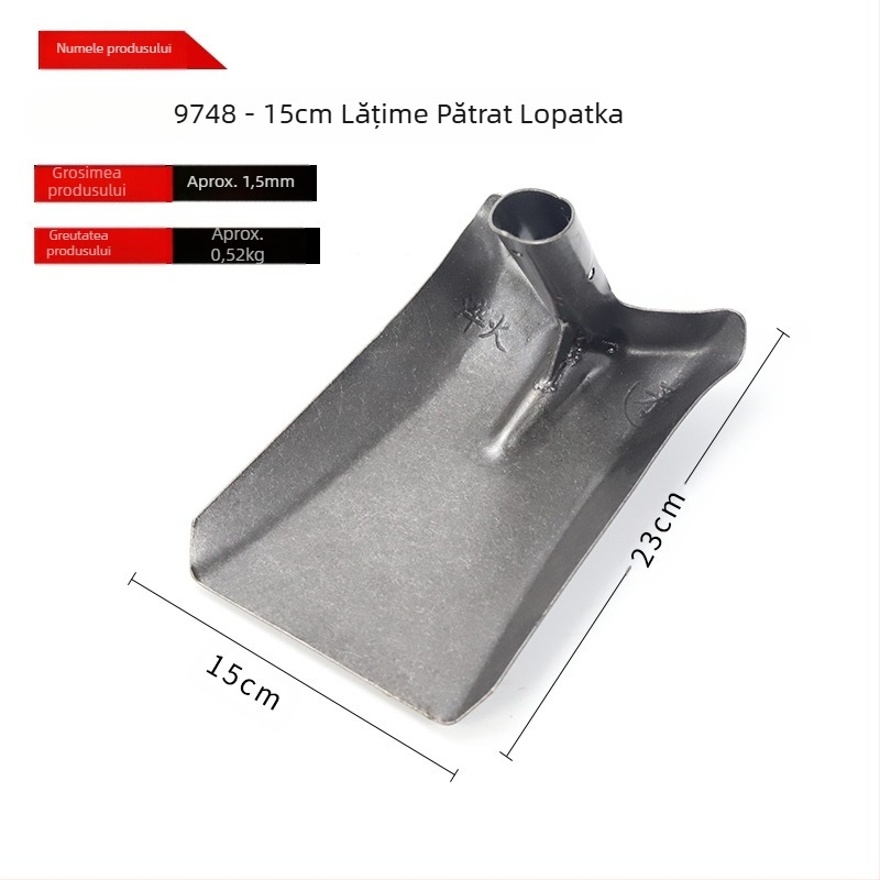 Lopată pentru curățarea canalizării, cap de fier la unghi drept – pentru curățarea canalizării și tranșee