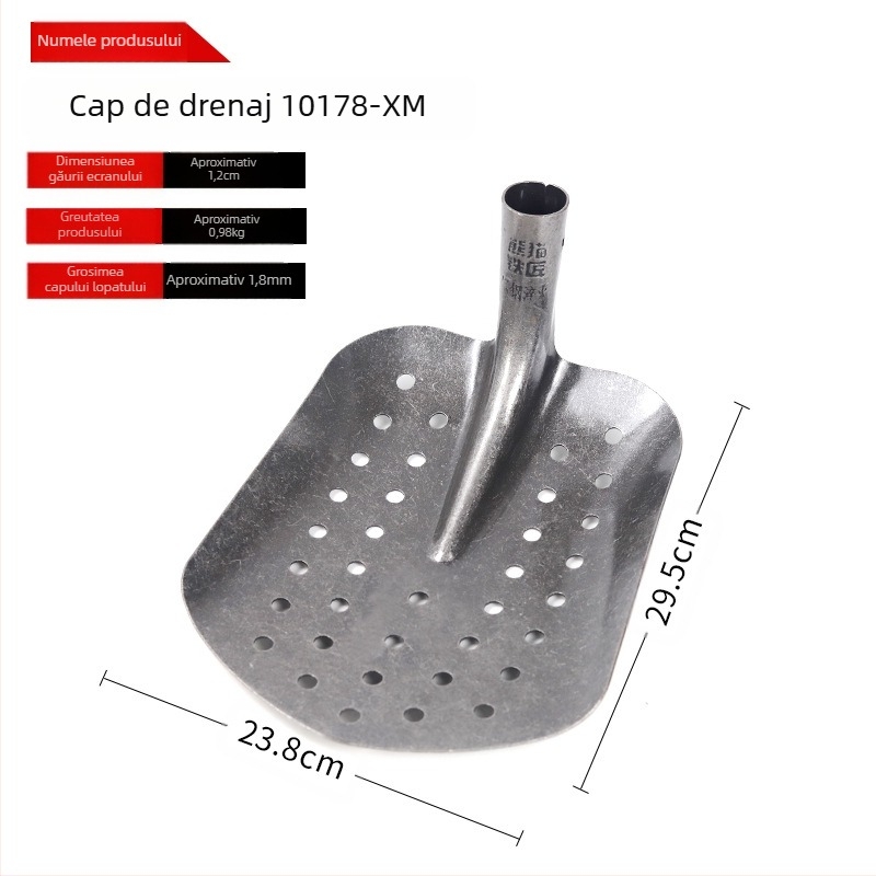 Lopată pentru curățarea canalizării, cap de fier la unghi drept – pentru curățarea canalizării și tranșee