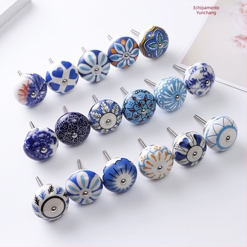 Yunchang mâner ceramic circular pentru dulapuri și sertare — stil modern minimalist, lux ușor; material ceramic; tratament de suprafață electroplatinare; marcă Yunchang Hardware.