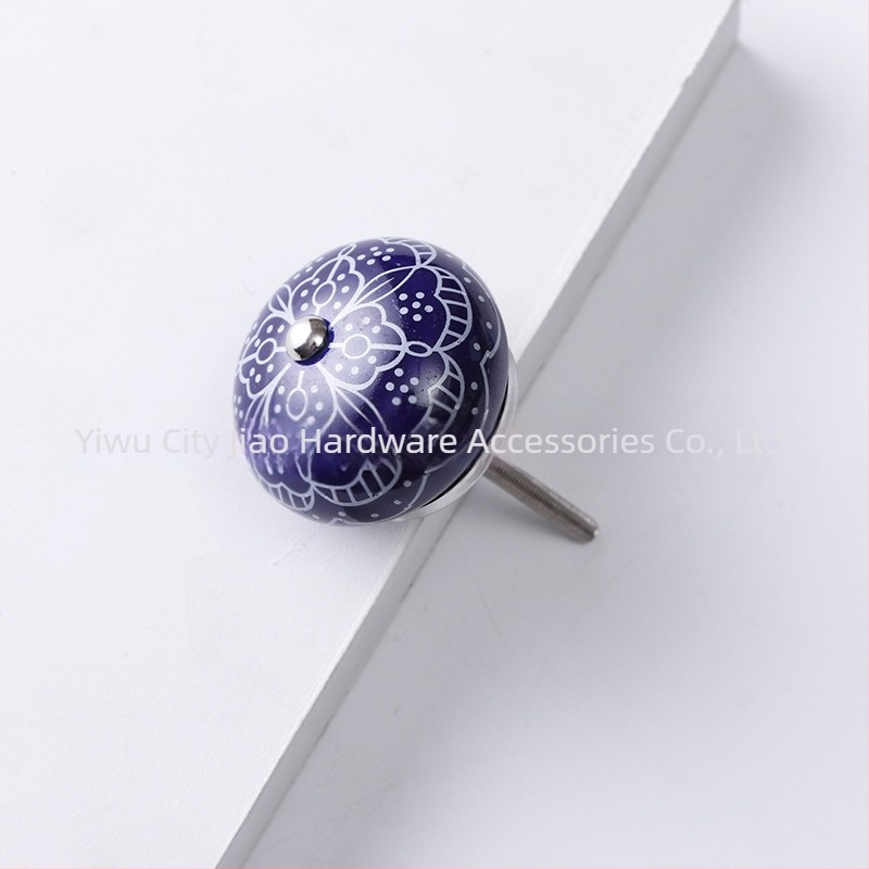 Yunchang mâner ceramic circular pentru dulapuri și sertare — stil modern minimalist, lux ușor; material ceramic; tratament de suprafață electroplatinare; marcă Yunchang Hardware.