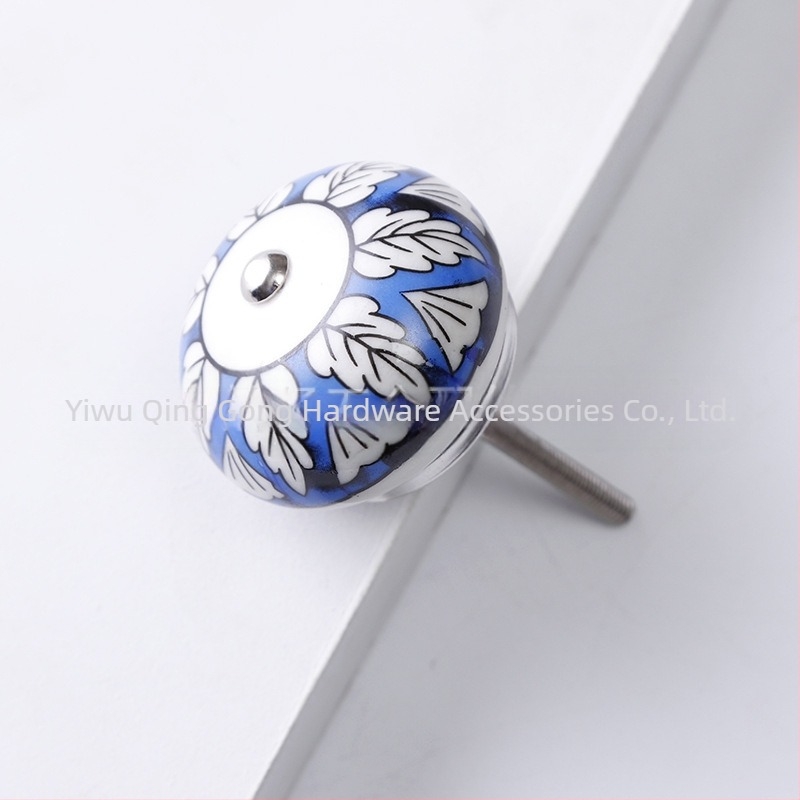 Yunchang mâner ceramic circular pentru dulapuri și sertare — stil modern minimalist, lux ușor; material ceramic; tratament de suprafață electroplatinare; marcă Yunchang Hardware.