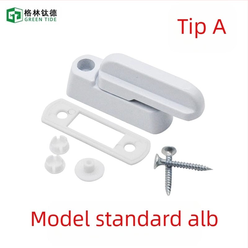 Încuietoare tip T pentru uși și ferestre, fără găuri, din aliaj, cu cheie, anti-furt