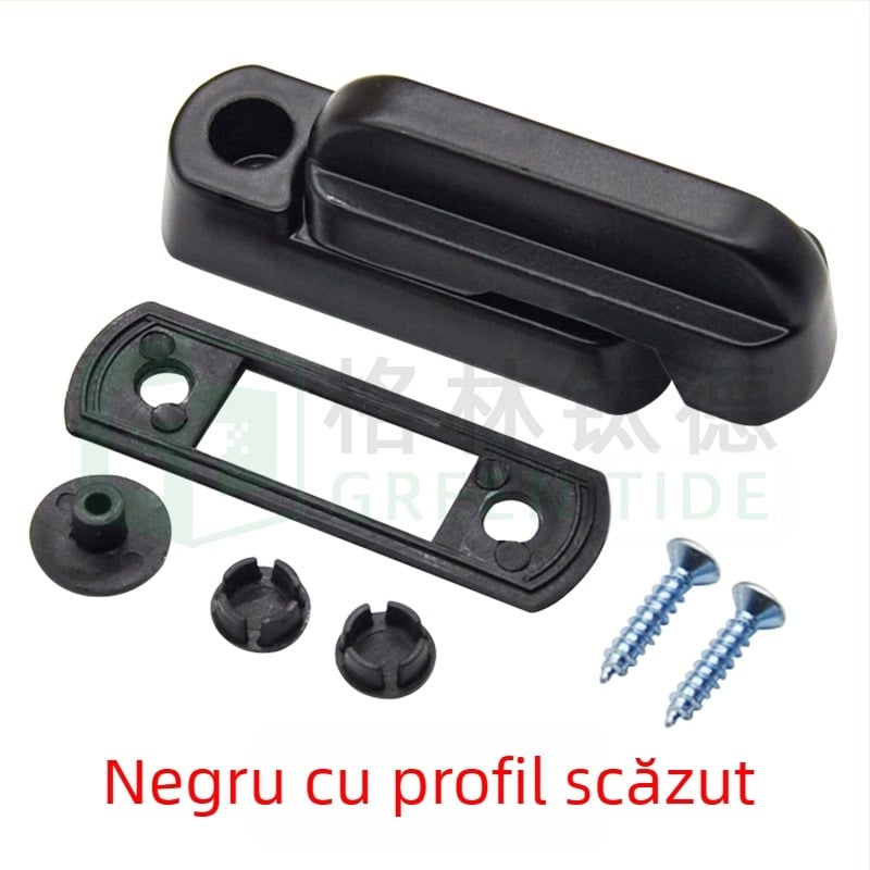 Încuietoare tip T pentru uși și ferestre, fără găuri, din aliaj, cu cheie, anti-furt