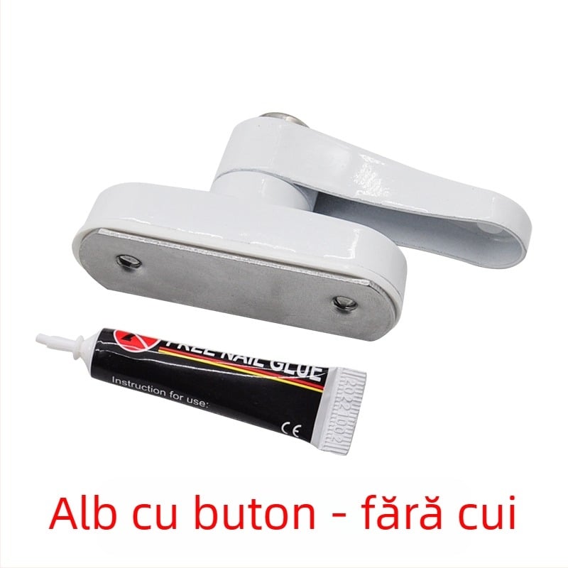 Încuietoare tip T pentru uși și ferestre, fără găuri, din aliaj, cu cheie, anti-furt