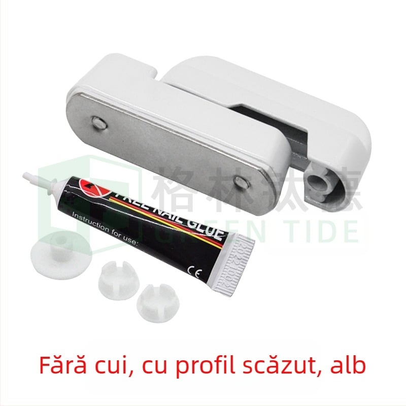 Încuietoare tip T pentru uși și ferestre, fără găuri, din aliaj, cu cheie, anti-furt