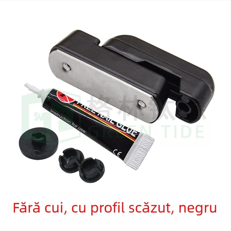 Încuietoare tip T pentru uși și ferestre, fără găuri, din aliaj, cu cheie, anti-furt