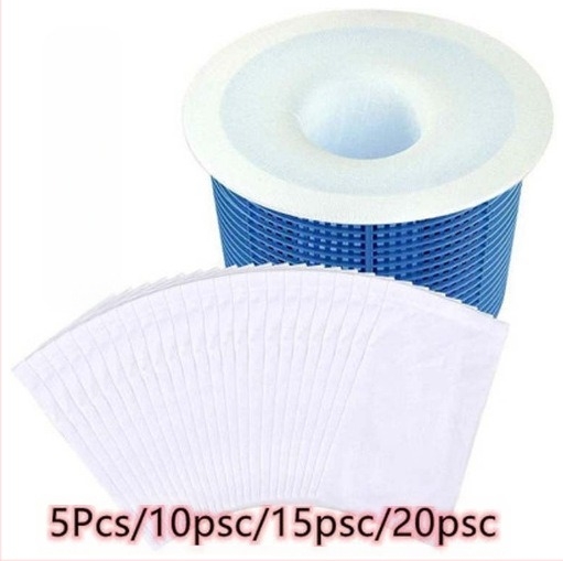 Set filtre micropore pentru piscină pentru skimmer - țesătură nețesută, 10 buc, 70 g
