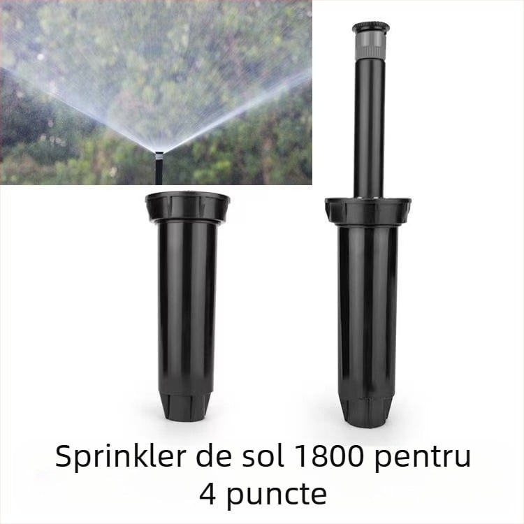 Guangying aspersor telescopic îngropat, cu rotație la 360° pentru irigarea gazonului și grădinii (plastice tehnice)
