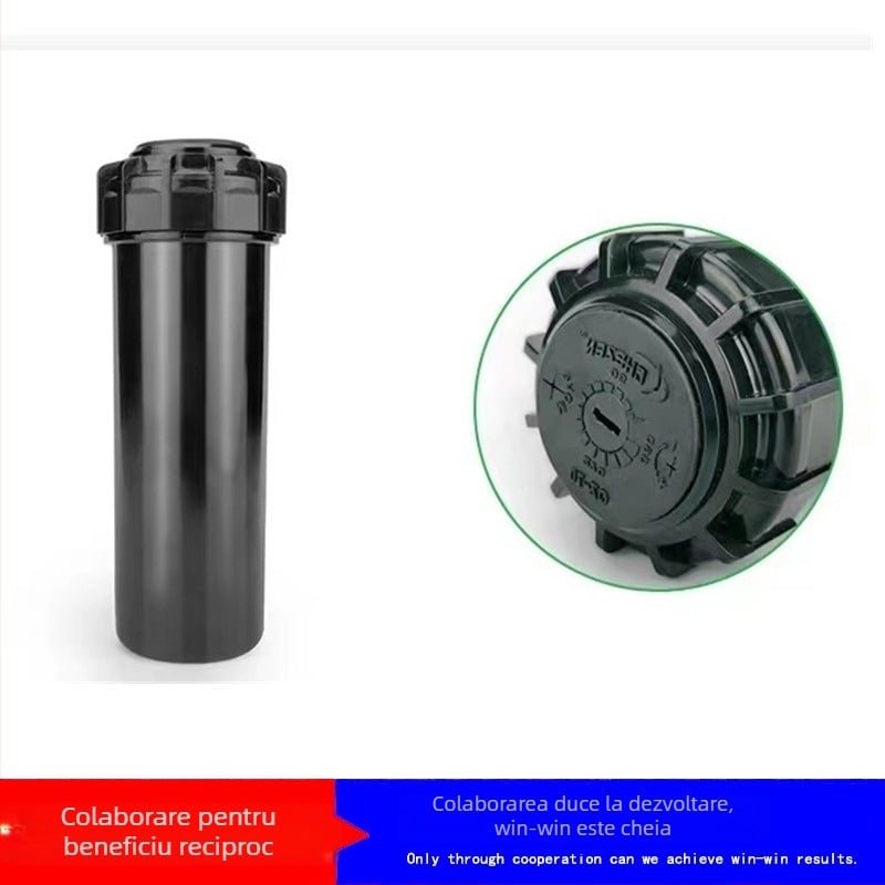 Guangying aspersor telescopic îngropat, cu rotație la 360° pentru irigarea gazonului și grădinii (plastice tehnice)