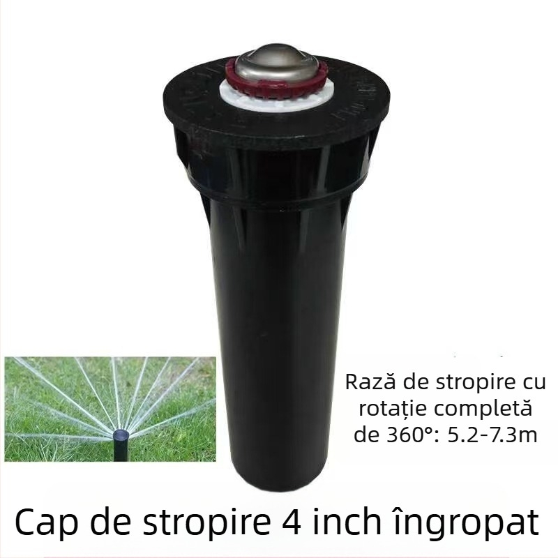 Guangying aspersor telescopic îngropat, cu rotație la 360° pentru irigarea gazonului și grădinii (plastice tehnice)