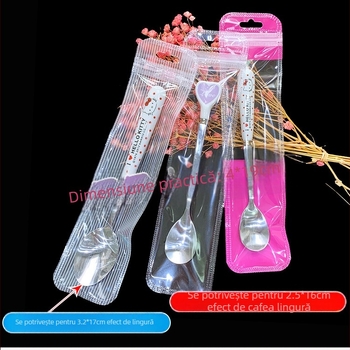 Pungă transparentă de ambalare pentru cadouri, cu închidere automată și colțuri rotunjite; lungimea sigilării 2.5 cm; 50 de bucăți pe pachet; material: nou material