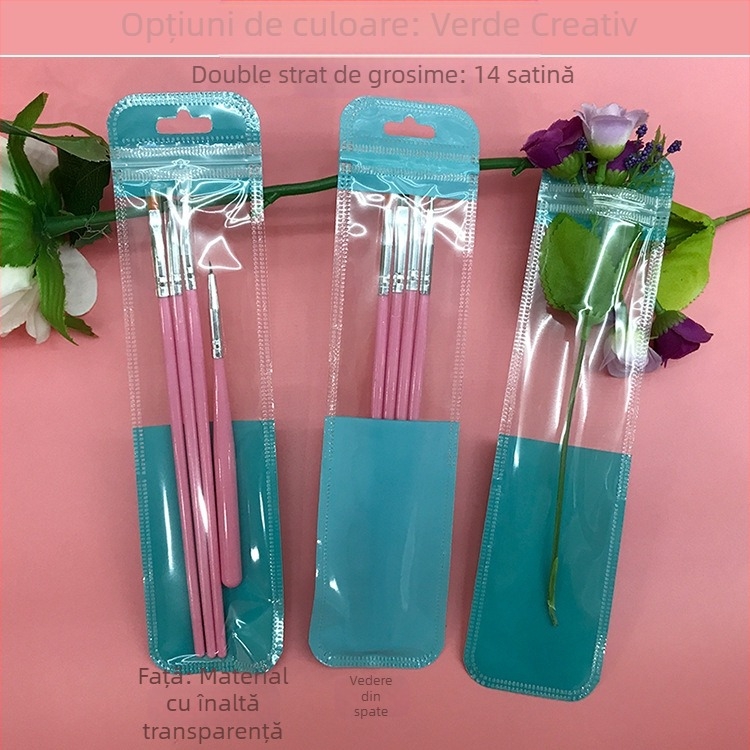 Pungă transparentă de ambalare pentru cadouri, cu închidere automată și colțuri rotunjite; lungimea sigilării 2.5 cm; 50 de bucăți pe pachet; material: nou material