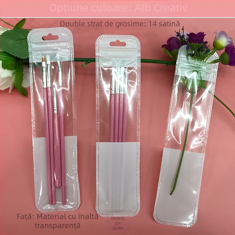 Pungă transparentă de ambalare pentru cadouri, cu închidere automată și colțuri rotunjite; lungimea sigilării 2.5 cm; 50 de bucăți pe pachet; material: nou material