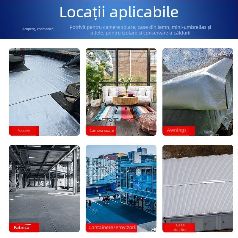 Vată izolație cu folie de aluminiu – izolație autoadezivă pentru acoperiș, microporoasă, miez din cauciuc-vată, rolă, 0,033 W/mK
