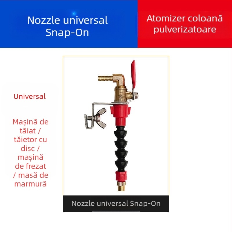 Dispozitiv de pulverizare cu apă pentru mașini de tăiat și de ștanțuit, cu protecție la praf și răcire, universal pentru mașini de marmură, accesoriu pentru polizor unghiular