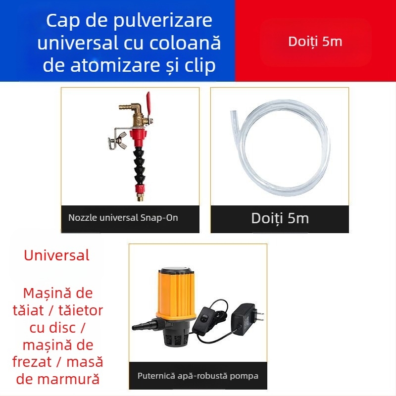 Dispozitiv de pulverizare cu apă pentru mașini de tăiat și de ștanțuit, cu protecție la praf și răcire, universal pentru mașini de marmură, accesoriu pentru polizor unghiular