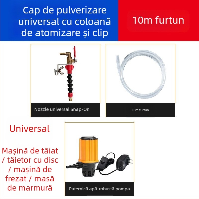 Dispozitiv de pulverizare cu apă pentru mașini de tăiat și de ștanțuit, cu protecție la praf și răcire, universal pentru mașini de marmură, accesoriu pentru polizor unghiular