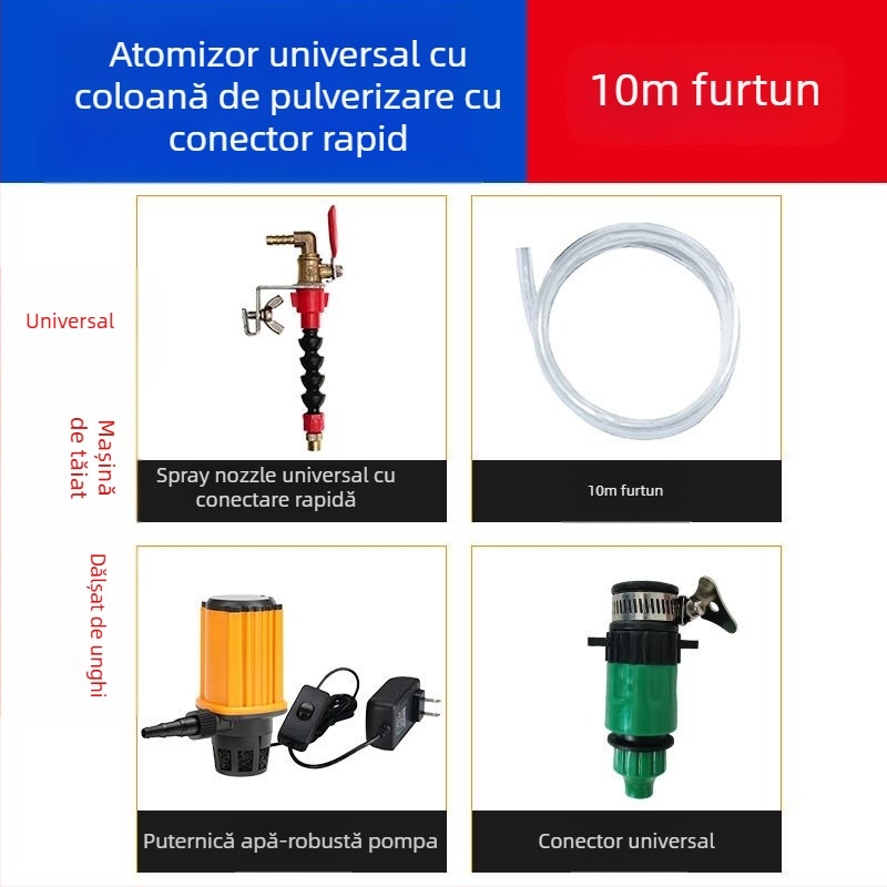 Dispozitiv de pulverizare cu apă pentru mașini de tăiat și de ștanțuit, cu protecție la praf și răcire, universal pentru mașini de marmură, accesoriu pentru polizor unghiular