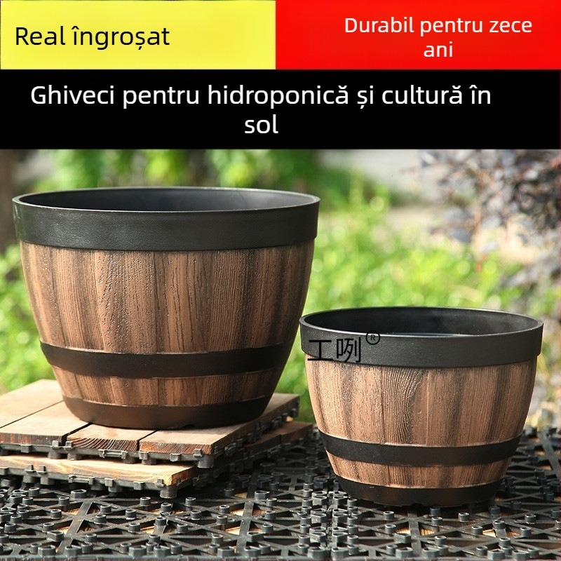 Ghiveci de flori din rășină, podea, stil clasic, pentru grădinărit în casă