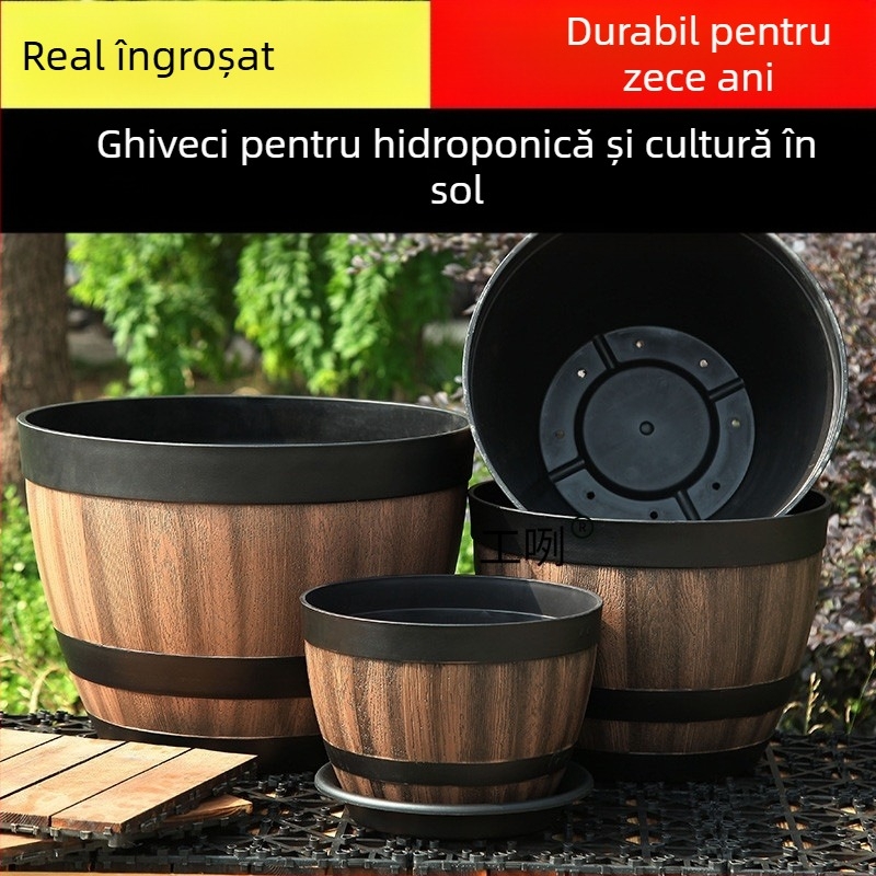Ghiveci de flori din rășină, podea, stil clasic, pentru grădinărit în casă