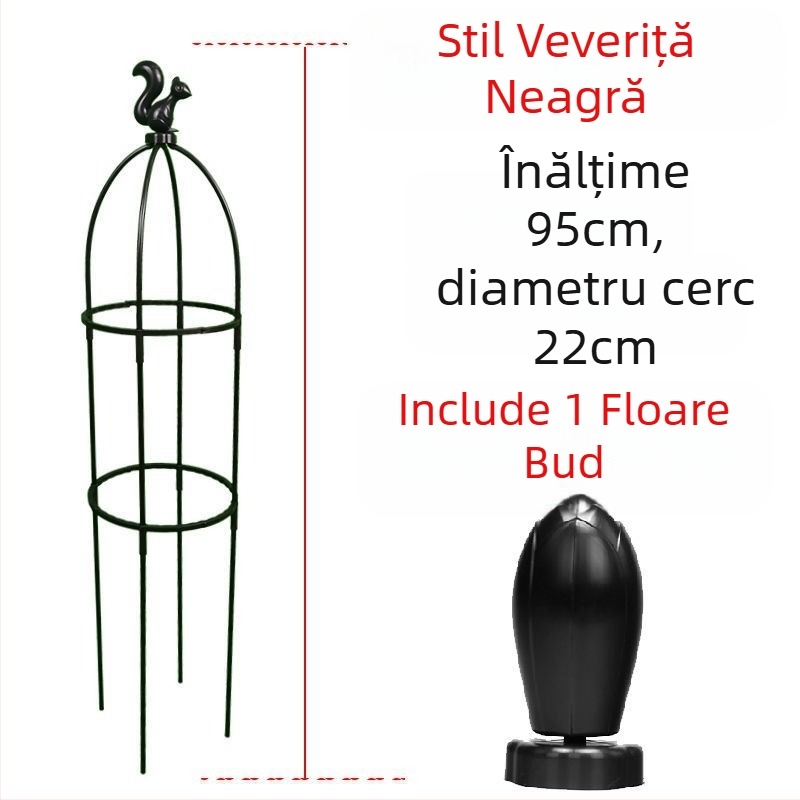 Cadru de cățărare pentru trandafiri și clematis, cadru în formă de umbrelă, suport pentru flori în formă de ciupercă, tijă de susținere pentru plante verzi, pentru exterior (Stil: Pastoral; Temperatură de creștere: Altă; Tipuri de plante: Alte)