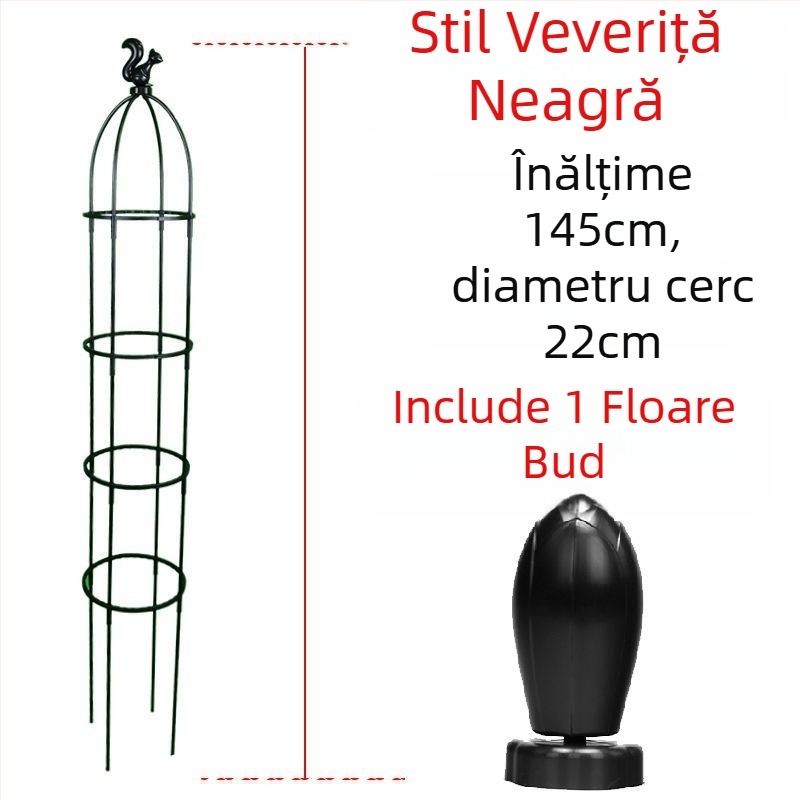 Cadru de cățărare pentru trandafiri și clematis, cadru în formă de umbrelă, suport pentru flori în formă de ciupercă, tijă de susținere pentru plante verzi, pentru exterior (Stil: Pastoral; Temperatură de creștere: Altă; Tipuri de plante: Alte)