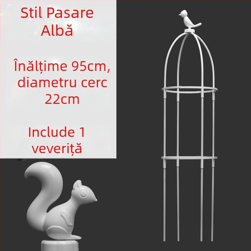 Cadru de cățărare pentru trandafiri și clematis, cadru în formă de umbrelă, suport pentru flori în formă de ciupercă, tijă de susținere pentru plante verzi, pentru exterior (Stil: Pastoral; Temperatură de creștere: Altă; Tipuri de plante: Alte)