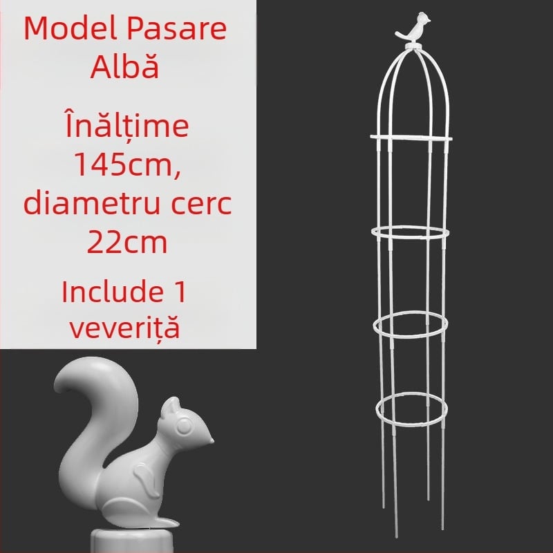 Cadru de cățărare pentru trandafiri și clematis, cadru în formă de umbrelă, suport pentru flori în formă de ciupercă, tijă de susținere pentru plante verzi, pentru exterior (Stil: Pastoral; Temperatură de creștere: Altă; Tipuri de plante: Alte)