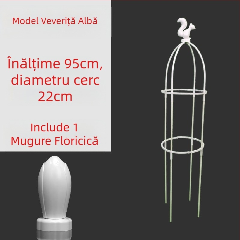Cadru de cățărare pentru trandafiri și clematis, cadru în formă de umbrelă, suport pentru flori în formă de ciupercă, tijă de susținere pentru plante verzi, pentru exterior (Stil: Pastoral; Temperatură de creștere: Altă; Tipuri de plante: Alte)