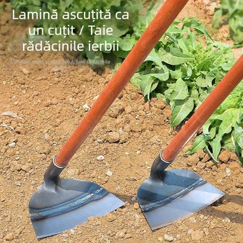 Lopată de grădină din oțel mangan, instrument multifuncțional pentru plivit, sădit legume și săpat