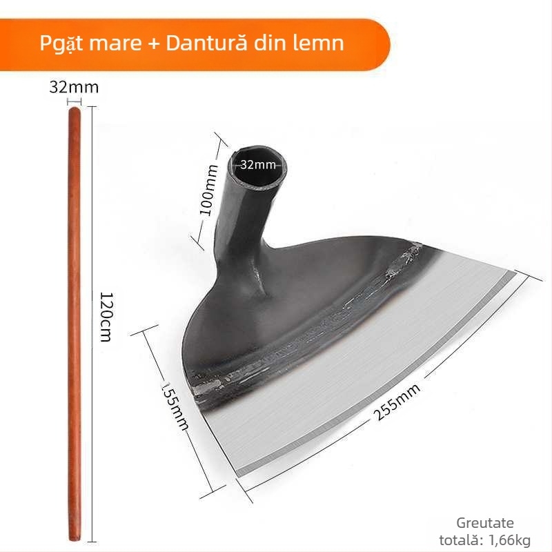Lopată de grădină din oțel mangan, instrument multifuncțional pentru plivit, sădit legume și săpat