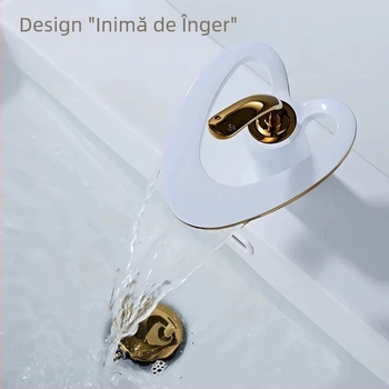 Robinet de baie din cupru, design modern minimalist, amestecător pentru baie, deschidere prin ridicare, diametru intrare-ieșire 2/1, ventil ceramic cu disc