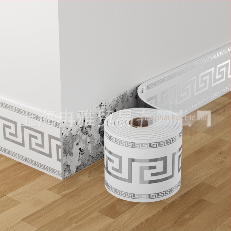 Plăci PVC imitatie marmură, bandă decorativă autoadezivă pentru perete și soclu