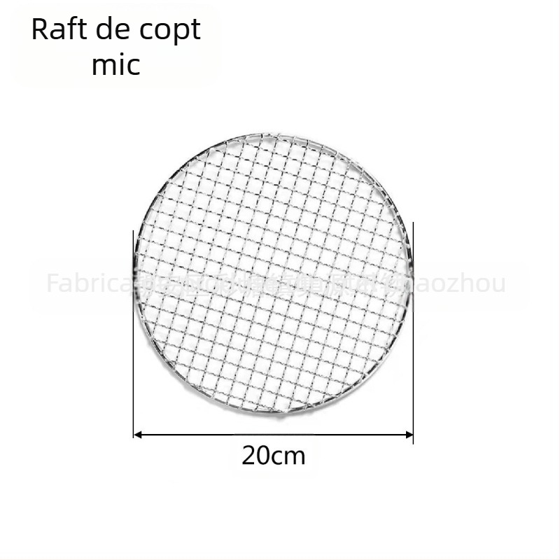 Suport grătar din oțel inoxidabil, rotund — multifuncțional, portabil, ușor de curățat — realizat prin sudură cu puncte și prelucrare prin ștanțare