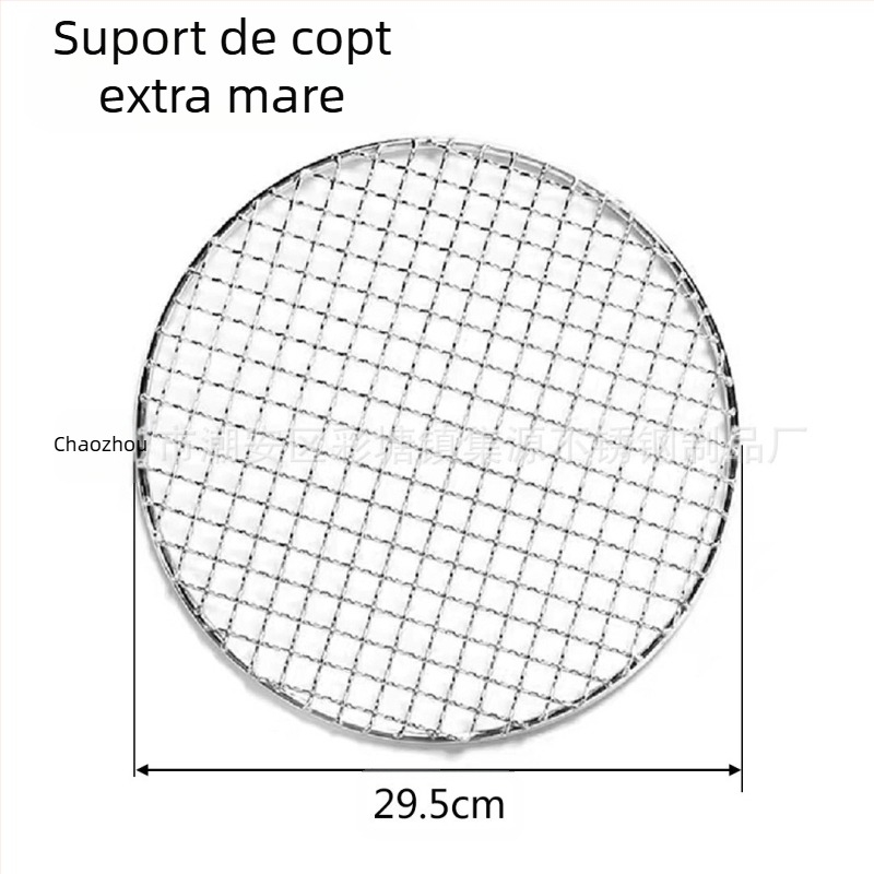 Suport grătar din oțel inoxidabil, rotund — multifuncțional, portabil, ușor de curățat — realizat prin sudură cu puncte și prelucrare prin ștanțare
