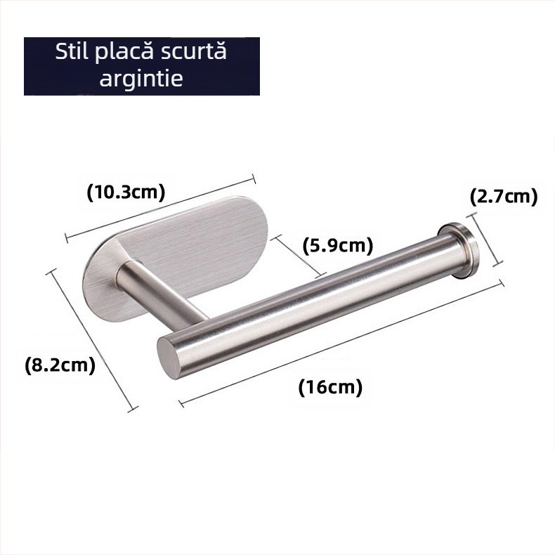 Huanuo suport pentru hârtie igienică din oțel inoxidabil 304, formă pătrată, finisaj oglindă, stil modern minimalist