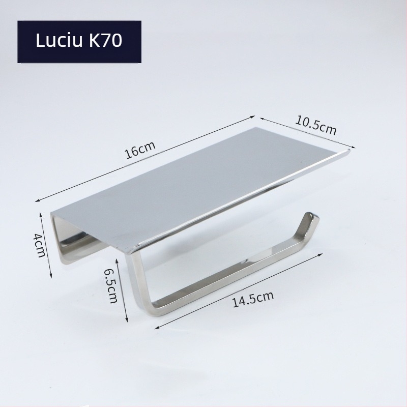 Huanuo suport pentru hârtie igienică din oțel inoxidabil 304, formă pătrată, finisaj oglindă, stil modern minimalist
