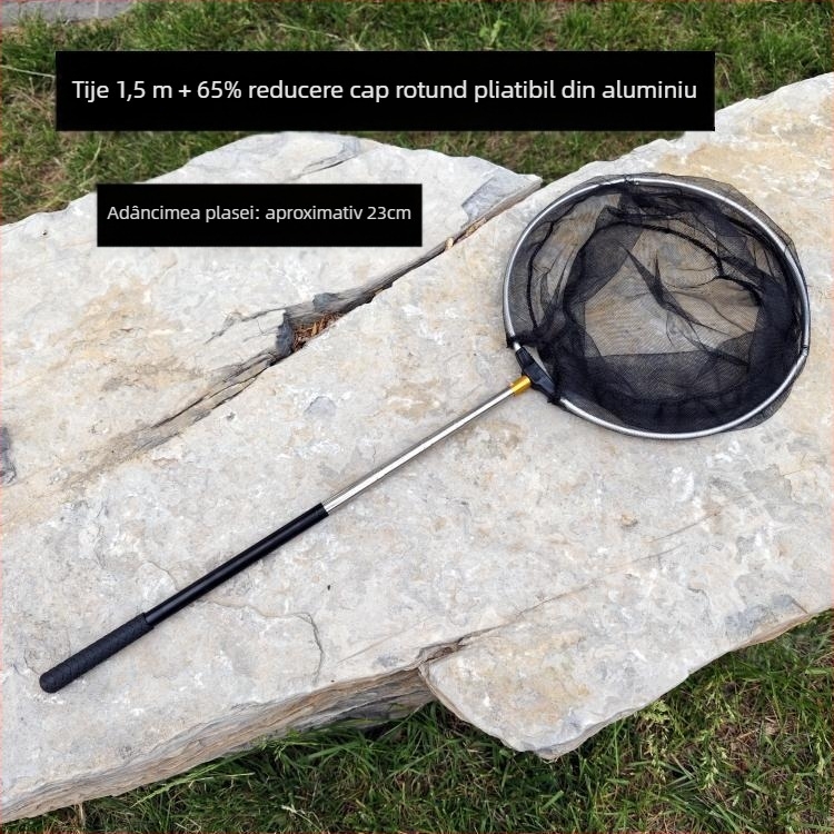 Plasă pentru copii cu tijă telescopică din oțel inoxidabil și aliaj de aluminiu pentru pescuit, fluturi și insecte