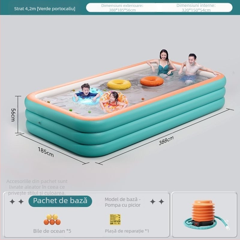 Zhilan piscină gonflabilă pentru copii — utilizare interioară/exterioară, piscină pentru baie a copiilor