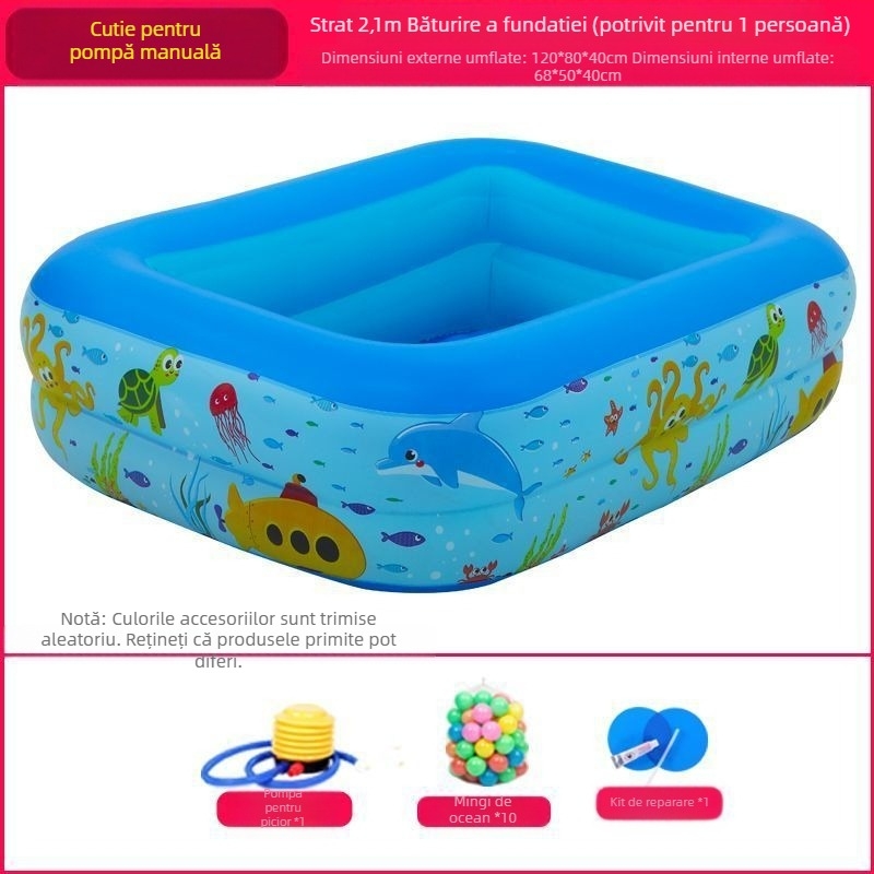 Zhilan piscină gonflabilă pentru copii — utilizare interioară/exterioară, piscină pentru baie a copiilor