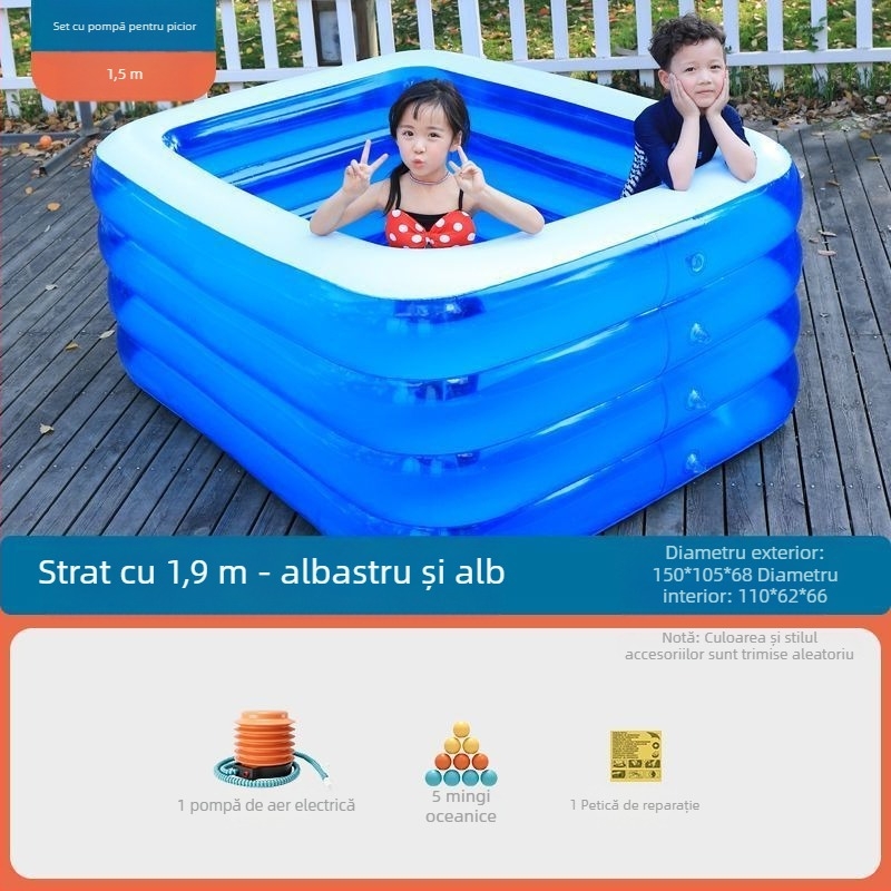 Zhilan piscină gonflabilă pentru copii — utilizare interioară/exterioară, piscină pentru baie a copiilor