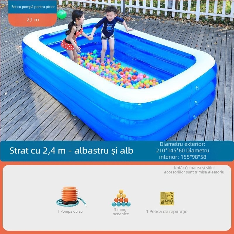 Zhilan piscină gonflabilă pentru copii — utilizare interioară/exterioară, piscină pentru baie a copiilor