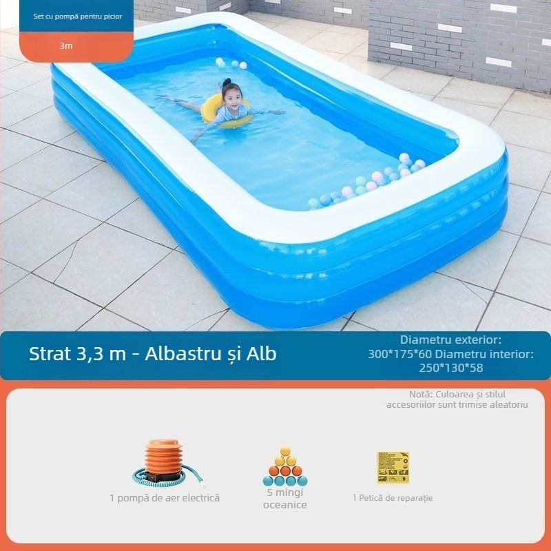 Zhilan piscină gonflabilă pentru copii — utilizare interioară/exterioară, piscină pentru baie a copiilor