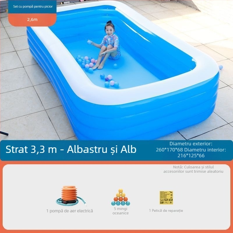Zhilan piscină gonflabilă pentru copii — utilizare interioară/exterioară, piscină pentru baie a copiilor