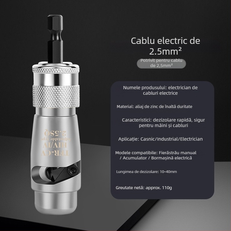 Long Tao Debrasor electric pentru cabluri cu unealtă rotativă de decojire, anti-static, gură rotundă