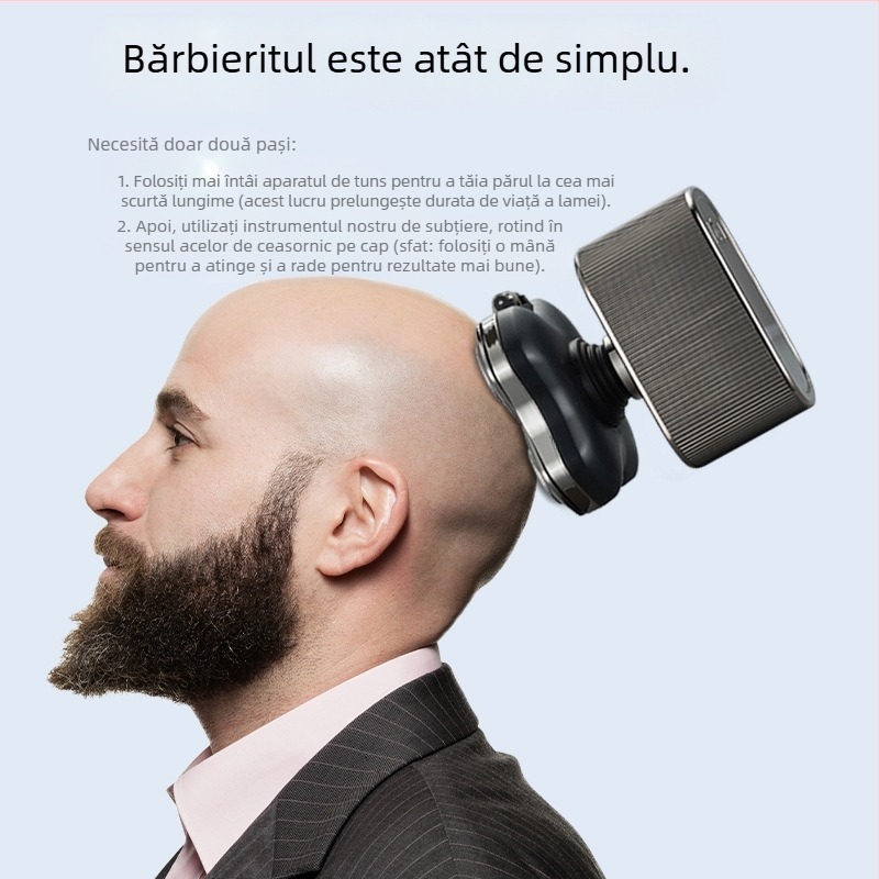 Aparat de ras electric pentru bărbați, cu cap de tăiere plutitor, baterie încorporată 500–800 mAh, autonomie peste 60 de minute, motor fără perii, încărcare și alimentare cu utilizare dublă