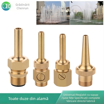 Duză de fântână din cupru, atomizată, pentru uz casnic, reglabilă cu robinet, pentru efecte de peisaj cu apă și coloane de apă în piețe