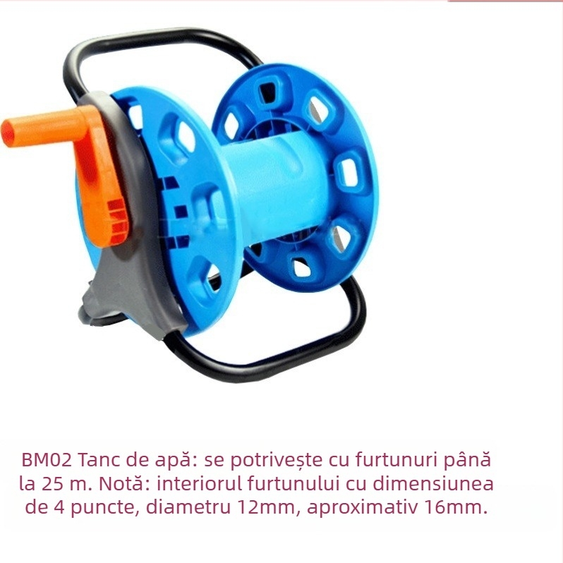 Tambur de înfășurare a furtunului de irigații, udare cu presiune înaltă pentru grădină, legume și acvariu